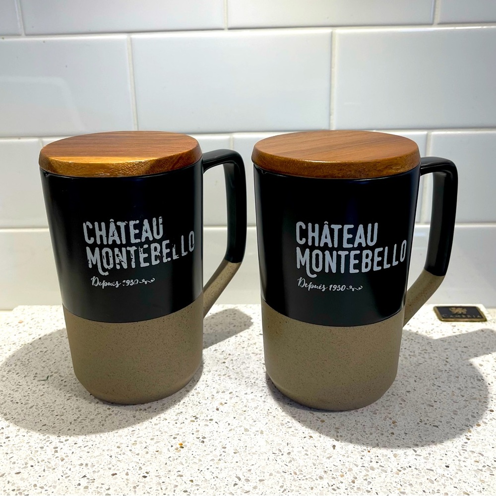 Chateau Montebello covered coffee mugs